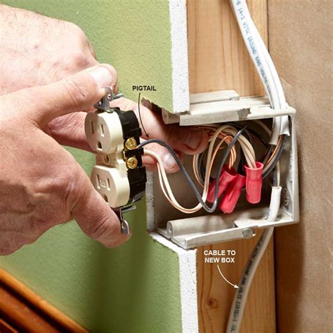 how to install new electrical outlet box|adding electrical box to existing.